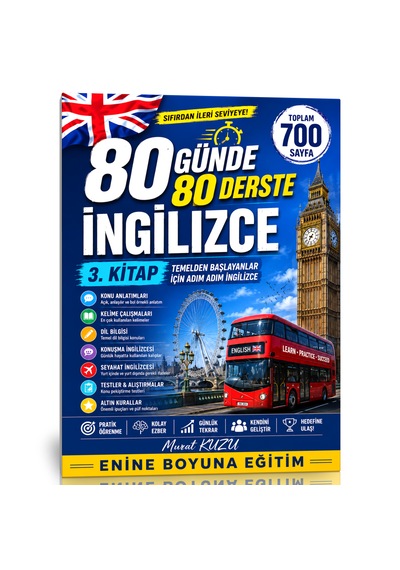 80 Günde 80 Derste İngilizce Eğitim Seti 3 Kitap