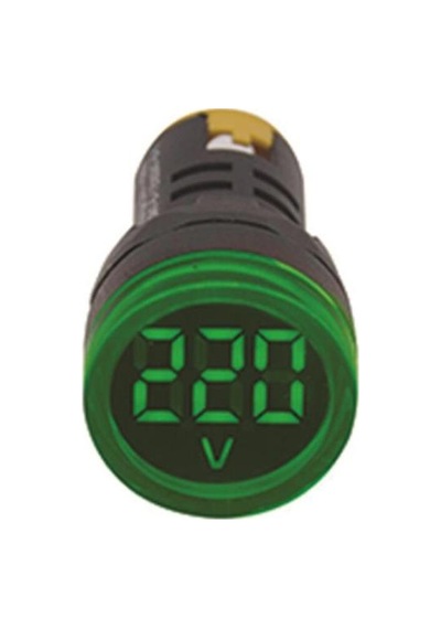 Gwest - 22mm Yeşil 24v-450v Voltmetre - 10adet
