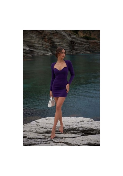 Store Esnek Yaka Elbise Kumaş Asimetrik Abiye Krep Yeşil - 935902141 Yeşil