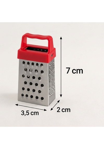 Mini Çelik Sarımsak Rendesi-üçlü Set Gümüş - Kahverengi