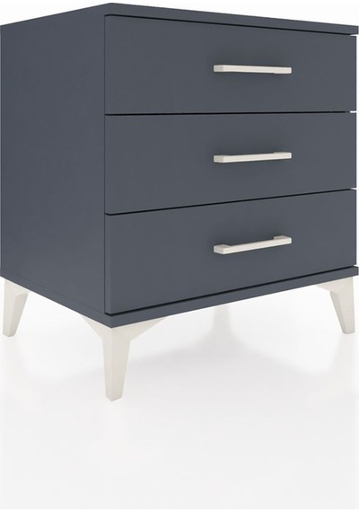 Hyperion Komodin 3 Çekmeceli 60x44x64 Antrasit-antrasit Antrasit