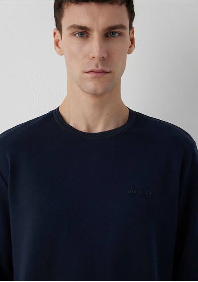 Mavi Mavi Black Sweatshırt Gece Lacivert Lacivert Erkek Sweatshirt M0s20106-70490