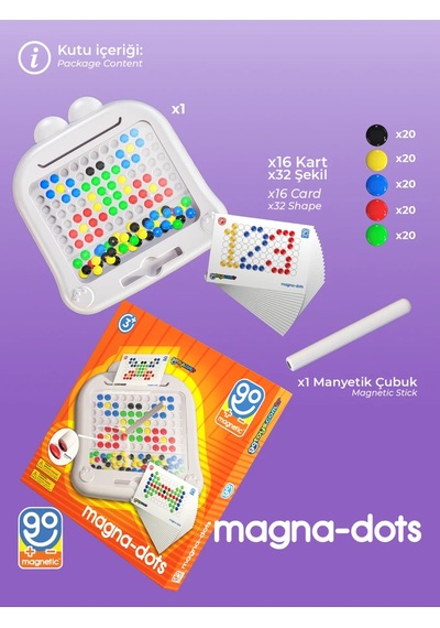 Magnetic Dots - Steam Manyetik Kodlama Tableti Ekransız Oyun Aktivitesi Manyetik Yapı Blokları