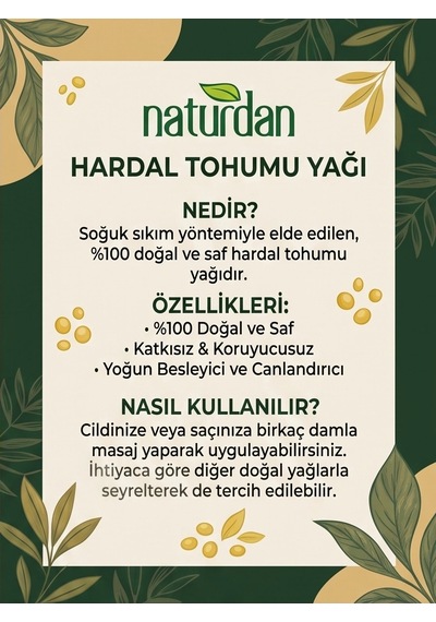 12 Adet - Sarı Hardal Tohumu Yağı 50 Ml Diğer