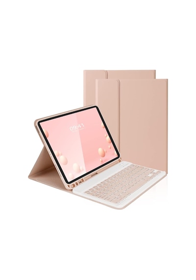 Apple Uyumlu iPad, 10. Nesil 10.9 2022 Kılıf Kablosuz Klavyeli Kılıf Mobax Türkçe Klavye A2696 A2757 A2777