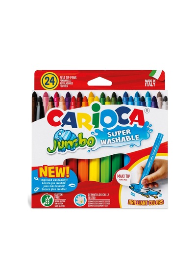 Yıkanabilir Jumbo Keçeli Boya Kalemi, Renkli Set
