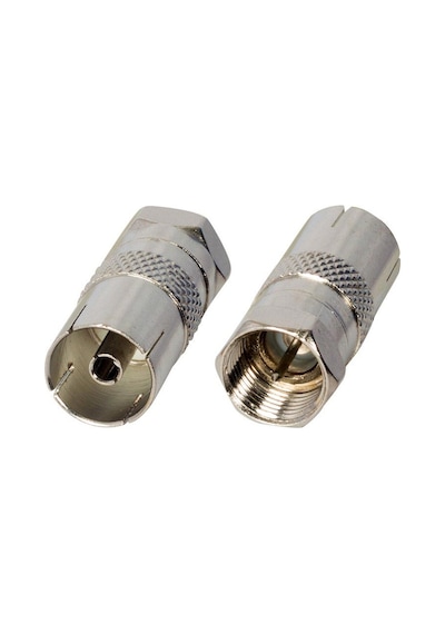 F Konnektör Erkek 60 Ohm Dişi Çevirici Metal Konnektör
