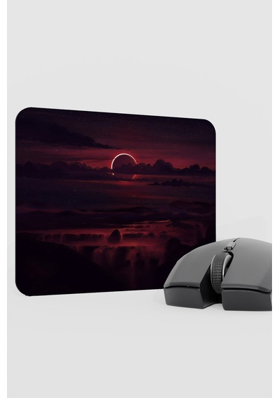 Dijital Gökyüzü Bulut Gün Batımı V4 22x18 Gaming Kauçuk Kaymaz Taban Mouse Pad Fare Altlığı
