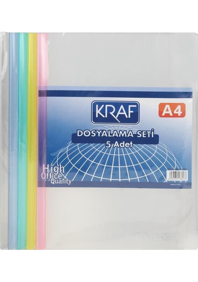Kraf Dosyalama Seti 5 Li Sırtlık+Cilt Kapağı Af5002
