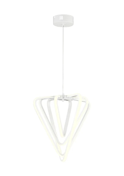 Üçgen 4'lü Oturma Odası Led Avize 9603-t18-6t-hz Beyaz