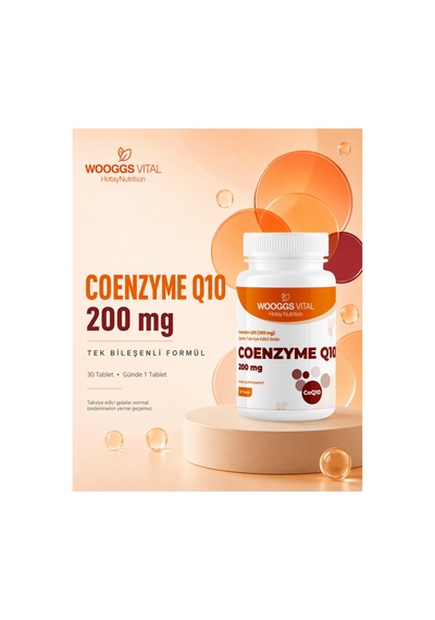 Wooggs Vital Koenzim Q10 200 Mg Takviye Edici Gıda 30 Tablet