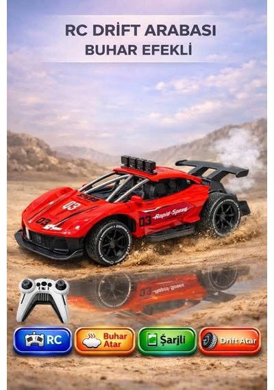 Drift Yarış Arabası Uzaktan Kumandalı Kırmızı