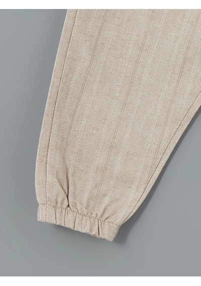 LC Waikiki Lcw Baby Ekru Hakim Yaka Müslin Erkek Bebek Tişört Ve Pantolon 2'l Cream