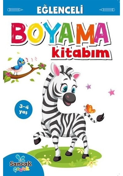 Eğlenceli Boyama Kitabım - Mavi Kitap- Sancak Çocuk