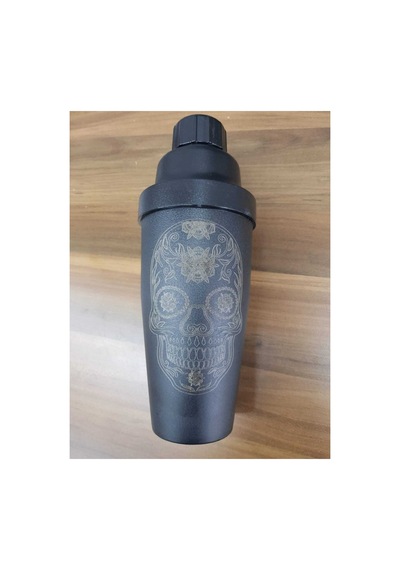 Siyah 3 Parçalı Polikarbon Kokteyl Shaker 700 Ml