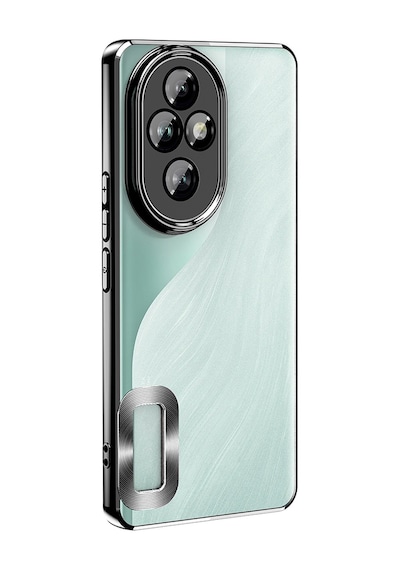 Honor 200 Kılıf Kamera Lens Korumalı Logo Gösteren İnce Hafif Pazarplus Siyah