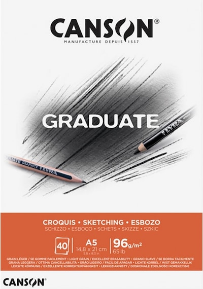 CANSON GRADUTE ESKİZ SKETCH DEFTERİ A5 96 GR 40 YAPRAK