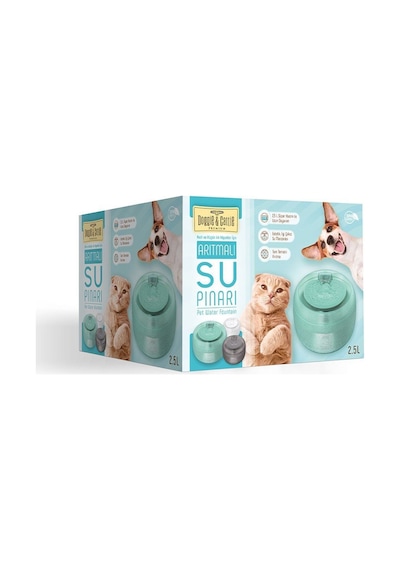 Cattie Kedi Köpek Su Pınarı Klasik Model 2500 ML