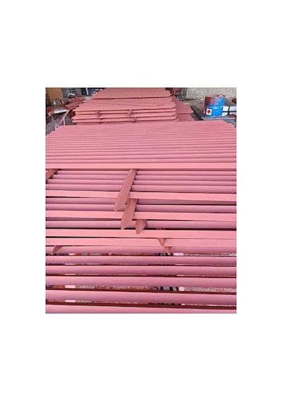 5 Adet 90 Cm 30x30 Köşebent 3 Delikli Bahçe Çit Direği Kırmızı
