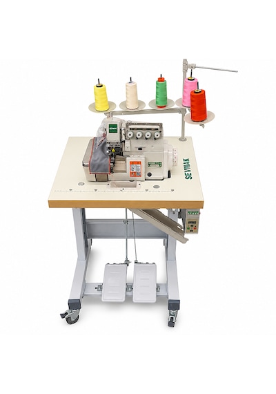 Sevmak Sk-700-05d Hem Kesme Hem De Sağlam Zincir Dikişi Bir Arada 5 İplik Overlok Makinası Ev İçin Uygun Küçük Masalı Grey Sevmak Sk-700-05d Hem Kesme Hem De Sağlam Zincir Dikişi Bir Arada 5 İplik Overlok Makinası Ev İçin Uygun Küçük Masalı Grey