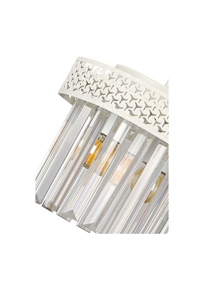 Begüsa Sitrus 2.li Beyaz Lux Kristal Taşlı Avize