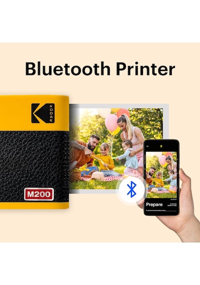 Kodak Mini 2 Era 4pass Mobil Fotoğraf Yazıcısı 5,3 X 8,6 Cm Siyah, Fotoğraf Yazıcısı + 8 Yaprak Çok Renkli