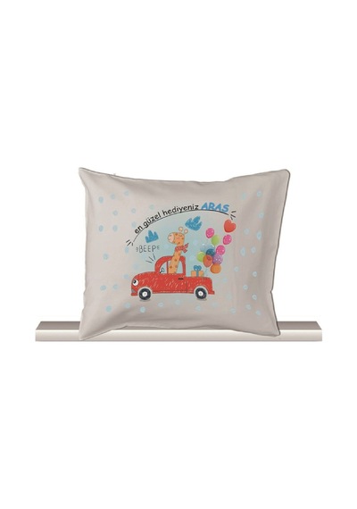 Pia Baby Gl 1902-10 İsme Özel Bebek Yastık Kılıfı Krem