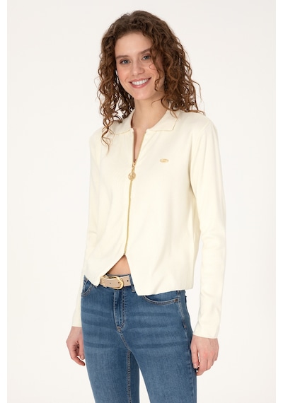 U.S. Polo Assn. U.s. Polo Assn. Kadın Hırka Triko 50317375-vr256 İnci