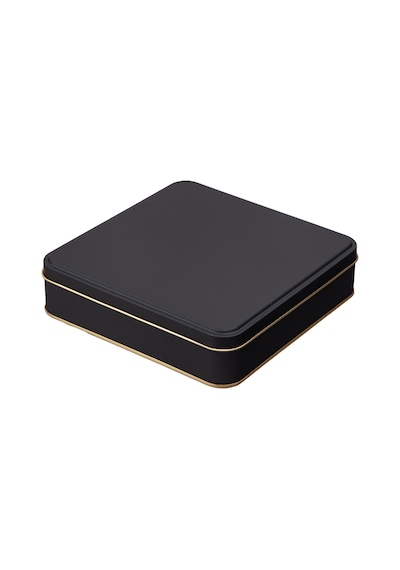 Mat Siyah Metal Kutu 19,2x19,2x4,5 Cm