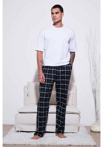 Buratti Pamuklu Regular Fit Normal Bel Düz Paça Cepli Erkek Pijama Altı 6574003 Lacivert