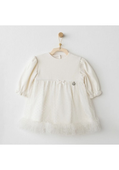 Andywawa Bebek Elbise Ac26257 Ekru