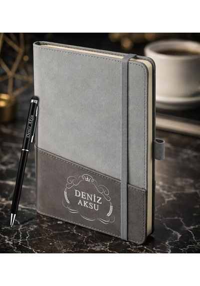 Bk Gift Kişiye Özel Gri Termo Deri Defter Ve Touchpen Kalem Seti -6, Kurumsal Ve Özel Hediye, Yeni İş Hediyesi Kobitmeyencom36041 Bk Gift