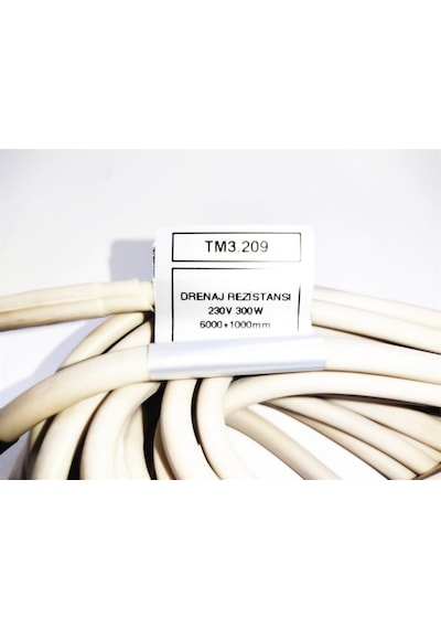Kuluçka Drenaj Isıtıcı Rezistansı 6mt Sıcak 1mt Soğuk 300w 230v Tm3.209