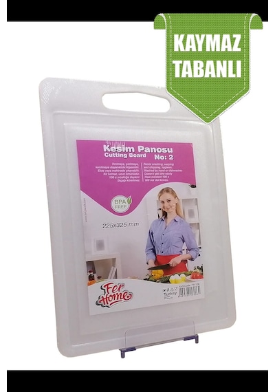 Kesme Tahtası Plastik Büyük Kesme Sunum Tahtası Kesim Panosu 225x325 Mm Royaleks-fr-108 Renkli