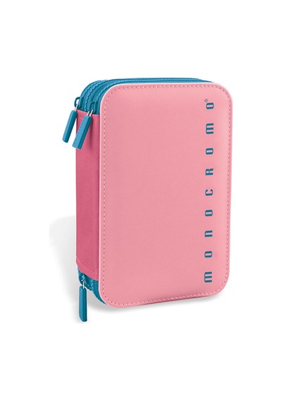 Monocromo Üçkatlı Dolu Kalem Çantası Pastel Pembe 170652