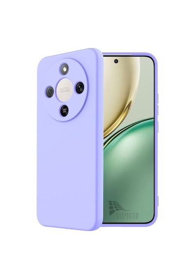 Honor Magic 8 Lite Uyumlu Silikon Kılıf - Pastel Renk Tonu Kamera Korumalı Esnek Kapak - Lila Lila