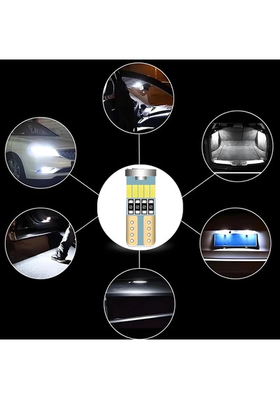 24v 15 Ledli Dipsiz T10 Park Ampulü Beyaz Işık 2 Adet