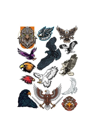 Kartal Eagle Sticker Set-3 14 Parça Telefon, Tablet, Defter, Laptop Sticker