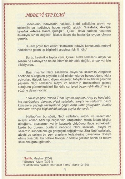 Tıbbu'n-nebi Tercümesi Nebevi Tıp İlmi / Ebu Muaz Seyfullah ...