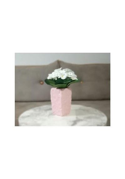 Vazo Dahil,vazo Dahil,vazoda Çiçek,beyaz Yapay Çiçek,vazo Dekoratif Çiçekli Pembe 7x7x17cm Diğer