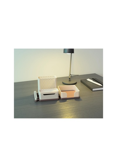 Desktop Organizer Beyaz Kahverengi