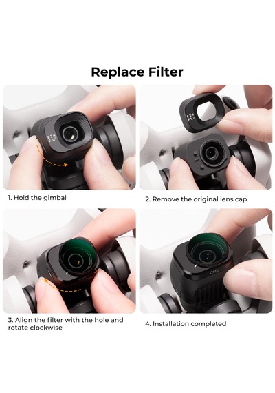 K&f Concept Djı Mini 4 Pro İçin Nd / Uv / Cpl Filtre Seti Cpl + Uv + Nd8 + Nd16