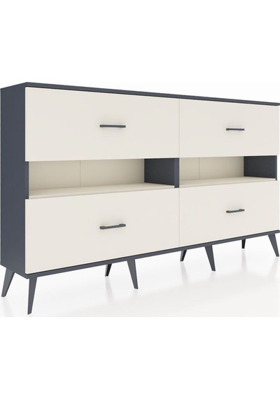 Arges Konsol 2 Raflı 4 Çekmeceli 176x30x99 Antrasit-aytaşı Aytası/aytası - Antrasıt Arges Konsol 2 Raflı 4 Çekmeceli 176x30x99 Antrasit-aytaşı Aytası/aytası - Antrasıt