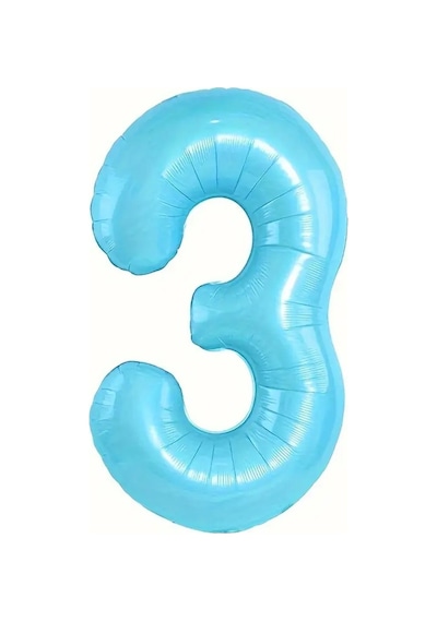 Beysüs Mavi 3 Rakam Folyo Balon 80 Cm Mavi