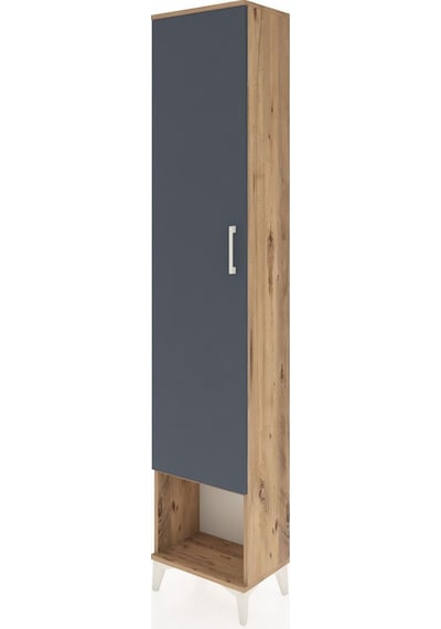 Arges Dolap 2 Raflı Tek Kapaklı Tek Askılı 44x30x221 Çam-antr... Çam