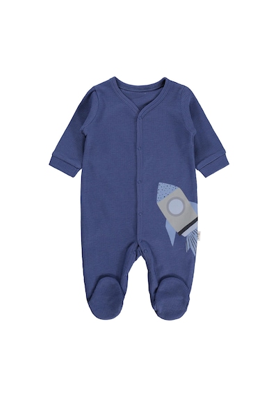 Civil Baby Roket Baskılı 1-9 Ay Tulum - Mavi İndigo