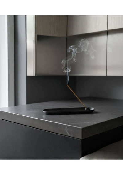 Minimalist Siyah Tütsülük - Masaüstü Çubuk Tütsü Tutucu - Modern 3d Baskı Zen Dekorasyon Aksesuarı