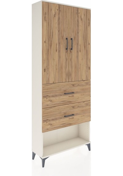 Arges Dolap 2 Raflı 2 Çekmeceli 2 Kapaklı 88x30x221 Aytaşı-çam Aytaşı