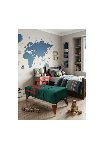 Winflex Şık Ve Fonksiyonel Dekoratif Puf 38x100 Cm Yeşil