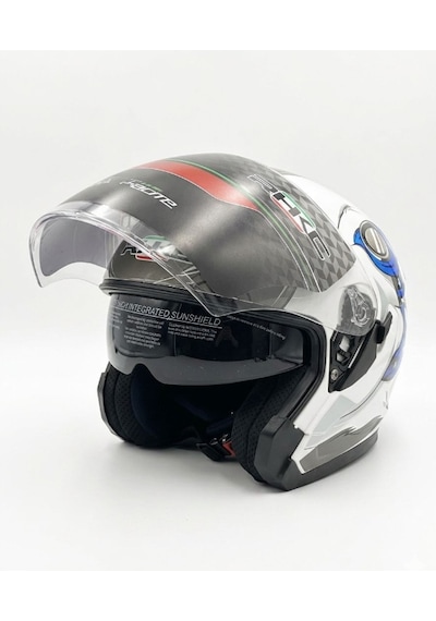 Kc-çenesiz Vizörlü Yazlık Kask Kc528-1 Panda M E Belgeli Beyaz